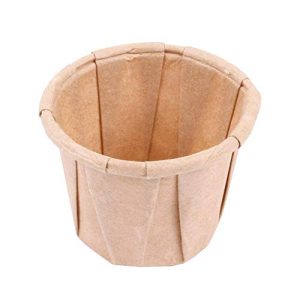 250 sztuk składane papierowe kubki 22 ml Ø 3,8 x 2,8 cm Natural Perg. Odpycha tłuszcz