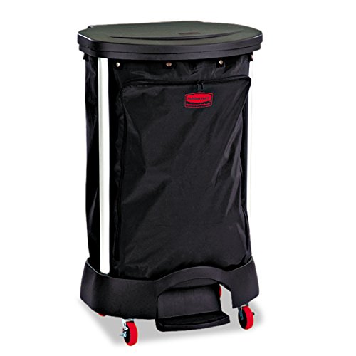 Rubbermaid Commercial Products Premium Linen Hamper/Laundry Bag, Front Zip Access, 30 Gal, Black, for Hospitals/Medical Labs/Commercial Facilities - obrazek 1