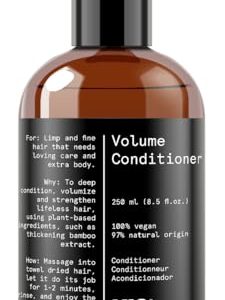 KIS Green Volume odżywka 250 ml zwiotczałe i delikatne włosy 100% wegańska receptura bez siarczanów z ekstraktem bambusa KIS Green Volume odżywka 250 ml zwiotczałe i delikatne włosy 100% wegańska receptura bez siarczanów z ekstraktem bambusa
