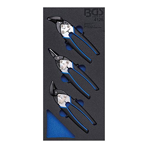 BGS 4125 Wkładka do szuflady 1/3: nożyce blachy karoserii mini 3 szt. - obrazek 1