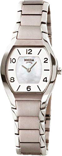 Boccia Sukienka 3174 01 damski tytanowy zegarek i pasek, Srebrny/srebrny, Pasek