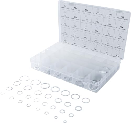BGS 8143 Zestaw pierścieni uszczelniających aluminium 300 szt. - obrazek 1