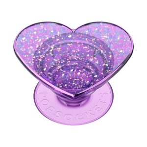 PopSockets uchwyt na telefon z rozszerzaną podpórką, do telefonu opalizujące konfetti marzycielskie serce PopSockets uchwyt na telefon z rozszerzaną podpórką, do telefonu opalizujące konfetti marzycielskie serce