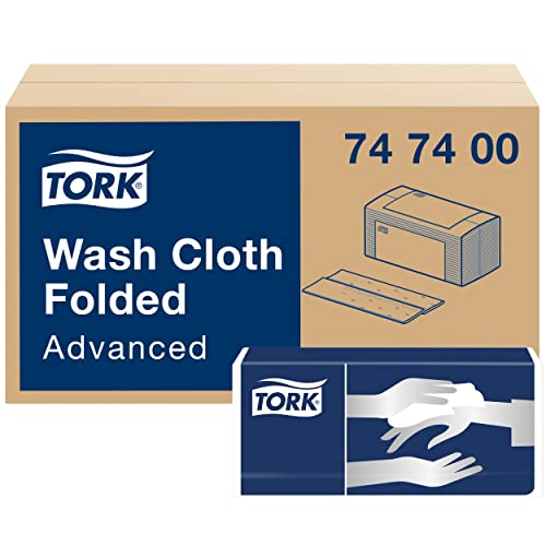 Tork 747400 ściereczka do mycia Advanced 4 warstwowa/miękkie ściereczki pielęgnacji pacjentów/wytrzymałe i skuteczne / 20 x 120 ściereczek (25 19 cm)