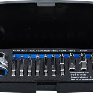 BGS 9170 Zestaw wykrętaków do uszkodzonego profilu T (do Torx) T10 T55 11 szt. BGS 9170 Zestaw wykrętaków do uszkodzonego profilu T (do Torx) T10 T55 11 szt.