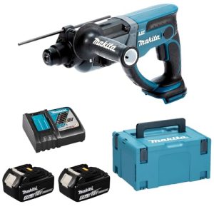 Makita DHR202RTJ – Wiertarka udarowa SDS Plus 18V – 2 baterie 5Ah – Ładowarka – Makpac Makita DHR202RTJ – Wiertarka udarowa SDS Plus 18V – 2 baterie 5Ah – Ładowarka – Makpac
