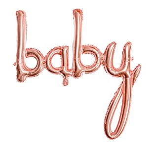 Balon foliowy, Baby, różowe złoto, 73,5×75,5 cm Balon foliowy, Baby, różowe złoto, 73,5×75,5 cm