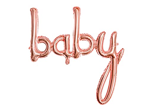Balon foliowy, Baby, różowe złoto, 73,5×75,5 cm