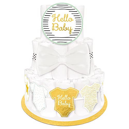 Podstawka dekoracja do ciast Hello Baby zestaw