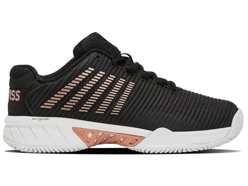 K-Swiss Damskie buty sportowe Hypercourt Express 2, czarne/białe/różowe złoto, rozmiar 39,5 EU, Czarny, biały, różowe 39.5 EU K-Swiss Damskie buty sportowe Hypercourt Express 2, czarne/białe/różowe złoto, rozmiar 39,5 EU, Czarny, biały, różowe 39.5 EU