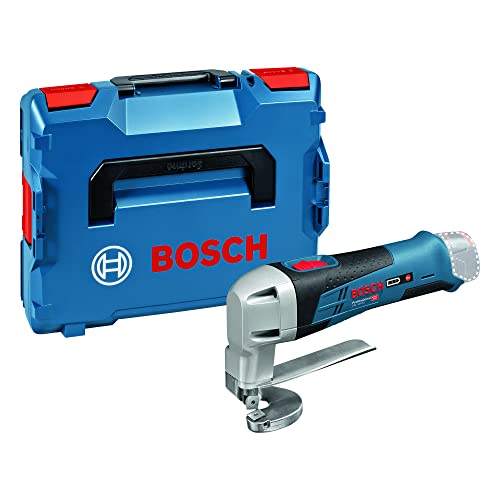 Bosch Professional system 12V: akumulatorowe nożyce do blachy GSC 12V 13 (prędkość skokowa bez obciążenia 3 600 min1, klucz sześciokątny, walizka L BOXX) - obrazek 1