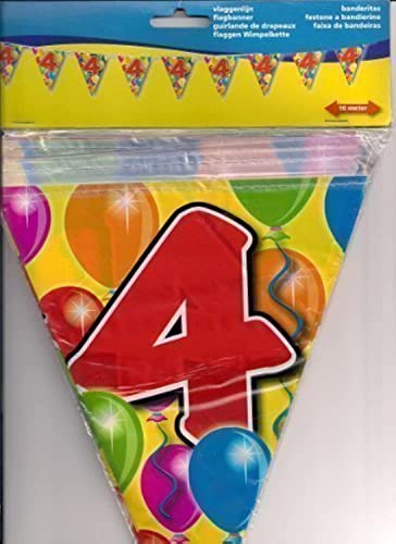 Folat Balony na 4 urodziny 10 m - obrazek 1
