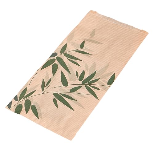 Garcia de Pou Torby Croissant są zielone, kraft, naturalne, 19 + 8 x 26 cm