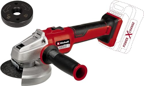 Einhell Akumulatorowa szlifierka kątowa AXXIO 18/115 Q Li Solo Power X Change (18 V, 115 mm śr. tarczy, 28 gł. cięcia, Brushless, Quick Fix Nut, bez tarczy tnącej, akumulatora) - obrazek 1