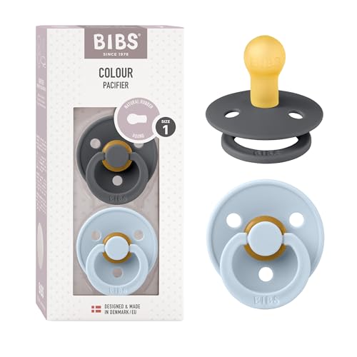 BIBS Smoczek uspokajający Iron/Baby Blue – 0-6 mies – 2 szt