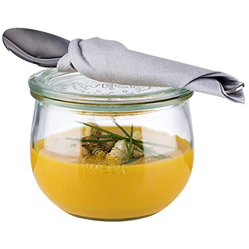 APS zestaw 6 oryginalnych szklanek WECK 580 ml z pokrywką Ø 11 cm/wysokość 9 cm/kształt tulipana - obrazek 1