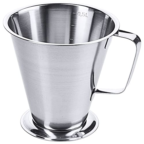 Dzbanek ze stali nierdzewnej 550 ml kuchenny kubek do gotowania kremowy dzban - obrazek 1