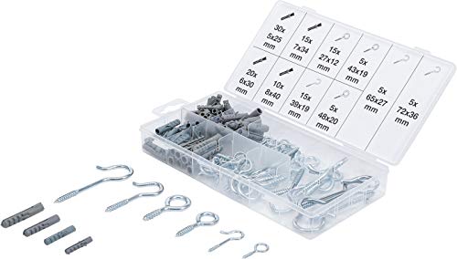 BGS Diy 88192 Zestaw haków gwintowanych i kołków 125 szt. - obrazek 1