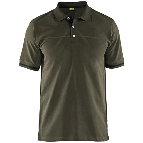 Blakläder 338910504599M koszulka polo, oliwkowo-zielona/czarna, M - obrazek 1