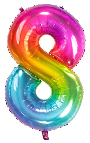 Folat Balon foliowy Yummy Gummy Rainbow Numer 8 86 cm - obrazek 1