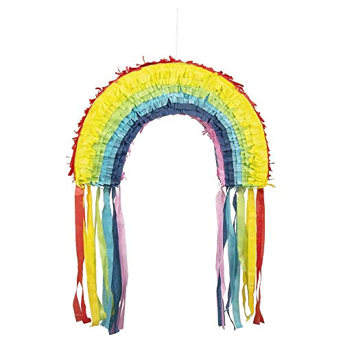 Boland 44729 pinata tęcza, wymiary 23 x 35 cm, wielokolorowy, urodziny, dekoracja, prezenty, słodycze, impreza, Christopher Street Day