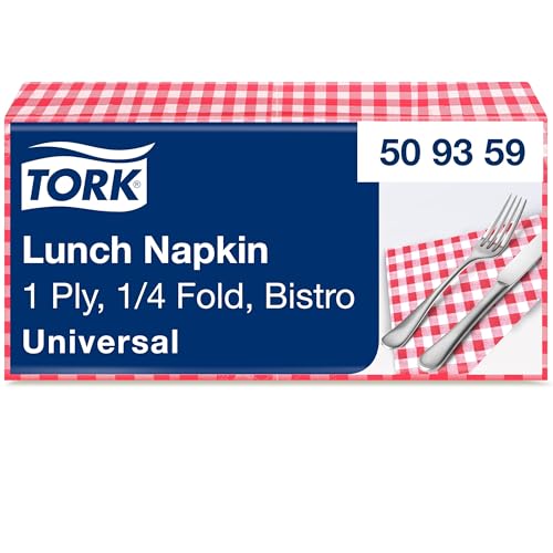 Tork Bistrored 509359 serwetka na lunch, składana 1/4, 1 warstwowa, 33 cm x cm, 8 400 serwetek - obrazek 1