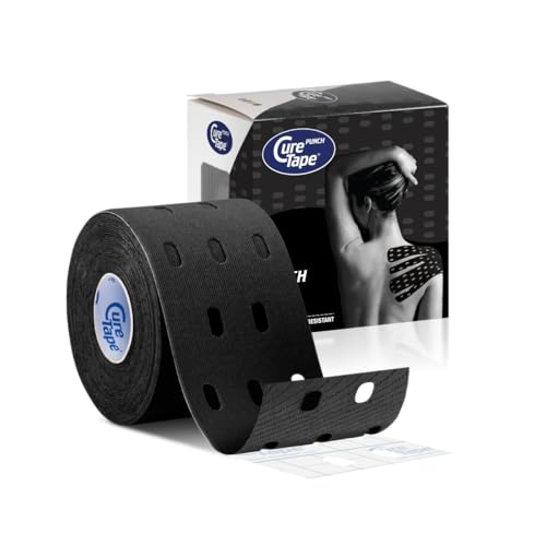 Cure Tape Punch – Taśma Kinezjologiczna 5 cm x 5 m – Czarna – 1 sztuka