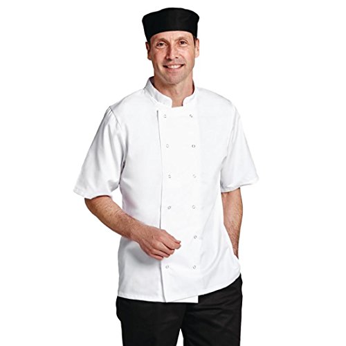 Whites Chefs Apparel B250 S Boston kurtka z krótkim rękawem, S, biała
