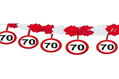 Folat Girlanda ze znakami drogowymi na 70 urodziny z wieszakami - obrazek 1
