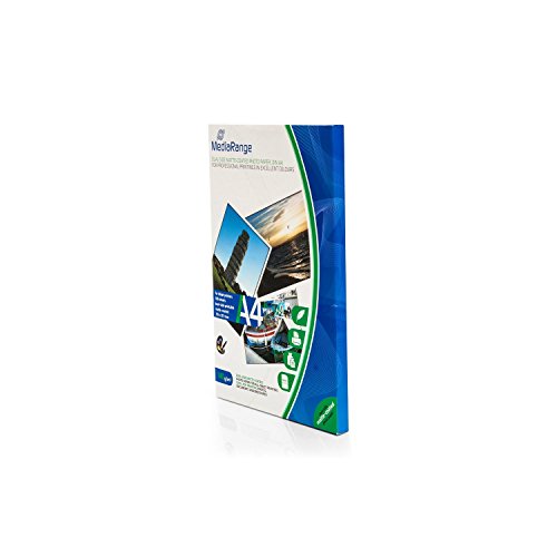 MediaRange Papier fotograficzny DIN A4 do drukarek atramentowych, obustronny matowy, 140 g, 100 arkuszy