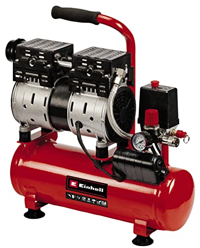Einhell TE-AC 6 Silent Bezolejowy Kompresor - Czerwony/Czarny - obrazek 1