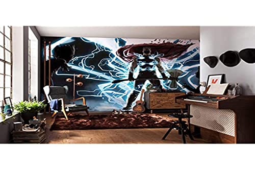 Komar Fototapeta z włókniny Marvel Thor God of Thunder Wymiary: 500 x 280 cm (szerokość wysokość) Superbohater, pokój chłopca, dziecięcy, tapeta IADX10 075 - obrazek 1