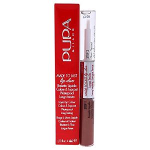 Pupa Milano, Milano Made To Last Lip Duo, Wodoodporna pomadka w płynie i błyszczyk 012, 2×4 ml Pupa Milano, Milano Made To Last Lip Duo, Wodoodporna pomadka w płynie i błyszczyk 012, 2×4 ml