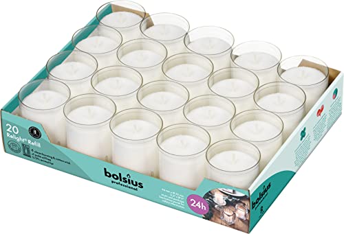 Bolsius Zestaw 20 pudełek z woskiem podstawowym, wysokość 3,5 cm, średnica 4,5 cm