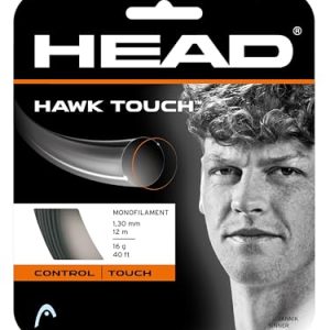 HEAD Unisex dla dorosłych Hawk Touch Set Struna tenisowa dorosłych, antracyt, 16 HEAD Unisex dla dorosłych Hawk Touch Set Struna tenisowa dorosłych, antracyt, 16