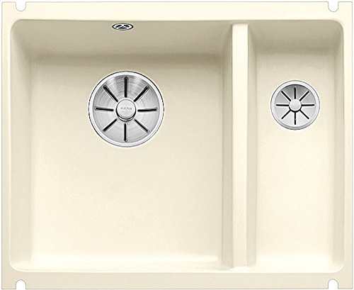 BLANCO SUBLINE 350/150 U Ceramika PuraPlus Magnolia połysk lewa, InFino 523742