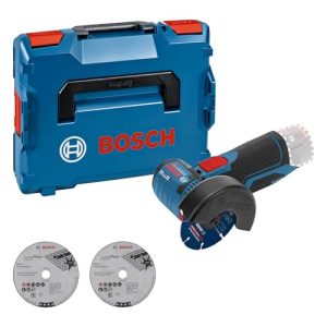 Bosch Professional system 12V: akumulatorowa szlifierka kątowa GWS 12V 76 (3 tarcze tnące, Ø tarczy: mm, walizka L BOXX) Bosch Professional system 12V: akumulatorowa szlifierka kątowa GWS 12V 76 (3 tarcze tnące, Ø tarczy: mm, walizka L BOXX)