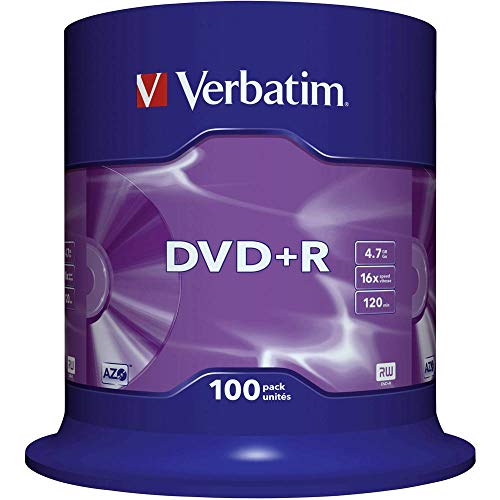 Płyty DVD+R VERBATIM AZO Matt Silver, 4.7 GB, 16x, 100 szt.