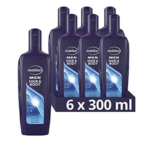 Andrélon Classic 2 w 1 Szampon do włosów i ciała wszystkich rodzajów 6 x 300 ML Korzystne pakowanie - obrazek 1