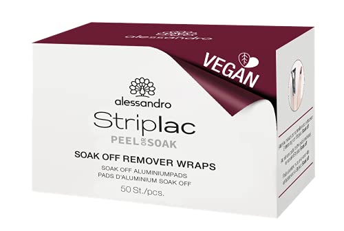 alessandro Striplac PEEL OR SOAK Remover Wraps 50 ST Zmywacz do paznokci, Rozmiar: One Size, ` alessandro Striplac PEEL OR SOAK Remover Wraps 50 ST Zmywacz do paznokci, Rozmiar: One Size, `