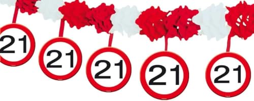 Folat 21 urodziny girlanda ze znakami drogowymi z wieszakami