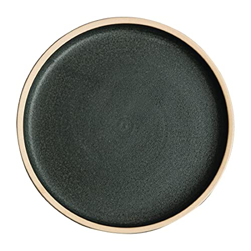 Olympia FA321 Canvas płaski okrągły talerz, ciemnozielony, 18 cm, 6 sztuk - obrazek 1