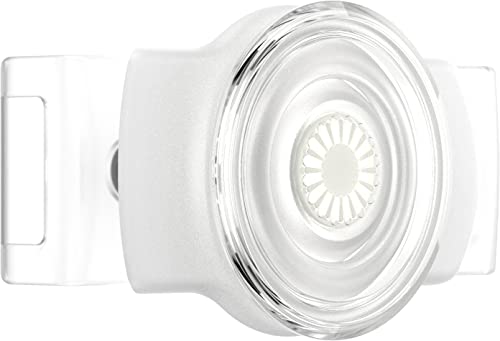 PopSockets Slidable Phone Grip Clear on White with Square Edges