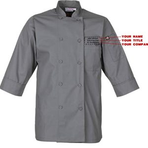 Chef Works Męska kurtka kucharska, szary, S