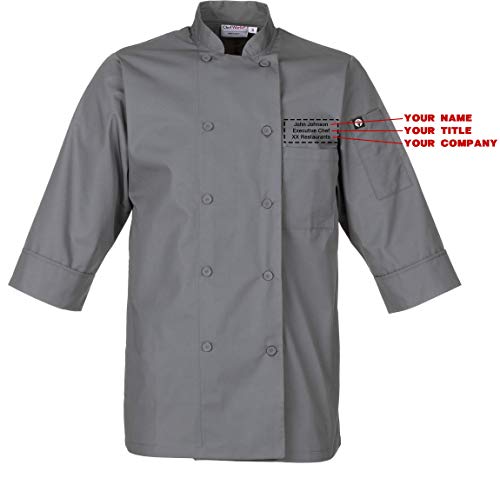 Chef Works Męska kurtka kucharska, szary, S