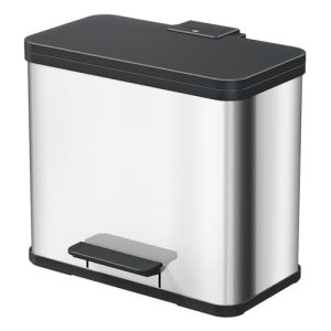 Hailo 0630 200 Öko Duo Plus L Pedaalemmer 17+9L RVS/Zwart Hailo 0630 200 Öko Duo Plus L Pedaalemmer 17+9L RVS/Zwart
