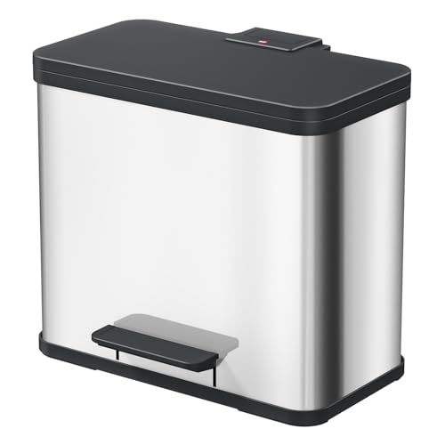 Hailo 0630 200 Öko Duo Plus L Pedaalemmer 17+9L RVS/Zwart