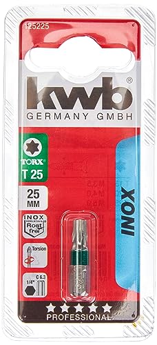 kwb Bit 25 mm TORX T25 Inox 125225 (hartowany akumulatorowo, nierdzewny, napęd ISO 1173 C 6.3) - obrazek 1