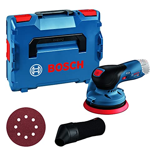 Bosch Professional System profesjonalny 12 V firmy : akumulatorowa szlifierka mimośrodowa GEX 12V 125 (talerz szlifierski mm, 1 papier ścierny, worek na pył, bez akumulatorów i ładowarki, walizka L BOXX 136)
