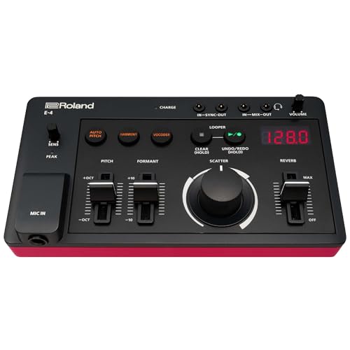 Roland AIRA Compact E 4 Voice Tweaker Narzędzie do Transformacji Wokalu z Zaawansowanymi Efektami 24 sekundowy Looper Filtr Low Cut Bateria na 3,5 godzinny Lekki i Przenośny